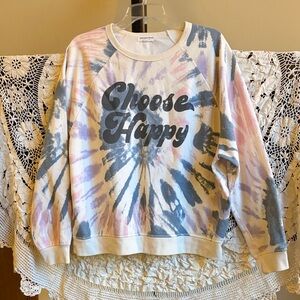 Grayson Threads Tie-Dye 'Choose Happy' Sweatshirt Size XL